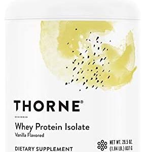 Thorne Whey Protein Isolate - Easy-to-Digest Whey Protein Isolate Powder - NSF Certified for Sport - Vanilla - 29.5 Oz