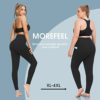 MOREFEEL Plus Size Leggings for Women with Pockets-Stretchy X-4XL Tummy Control High Waist Workout Black Yoga Pants - Image 3