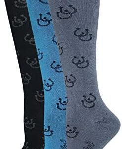 Wrangler Ladies Rayon Horse Shoe Pattern Knee High Boot Socks 3 Pair Pack