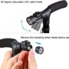 Folding Walking Cane with LED Light, Two-Handle Adjustable Hand Walking Stick w/ Stable Quad Cane Base for Arthritis Seniors Disabled Elderly Pregnant Woman Hiking, Adjusts from 34" to 39", Black - Image 5