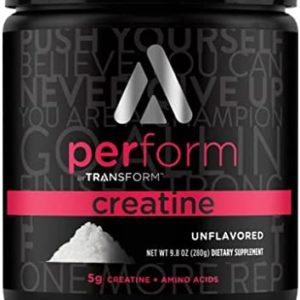 TransformHQ Creatine Monohydrate Powder 28 Servings with Additional Amino Acids, 280g, Perform Creatine - Non-GMO, Gluten Free