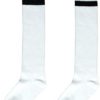 Striped Knee High Socks - One Size, White, 2 Pcs. - Image 2