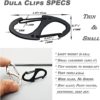 Bytiyar 10 PCS Small Metal 1.6 inch(41mm) Carabiner Clips Dual Spring Wire Gate Snap Hooks Keychain Buckle Tool - Image 2