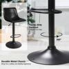 LEMBERI Adjustable Swivel Bar Stools Set of 2, Pu Leather Counter Height Barstools for Kitchen Island, Armless Modern Bar Stool Dining Chairs with Back - Image 5