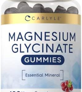 Magnesium Glycinate Gummies | 100 Count | Vegan, Non-GMO, Gluten Free Supplement | by Carlyle