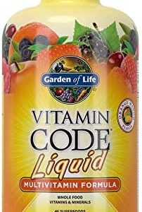Garden of Life Multivitamin - Vitamin Code Liquid Raw Whole Food Vitamin Supplement, Vegetarian, No Preservatives, Orange Mango, 30oz Liquid - Packaging May Vary