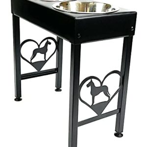 Elevated dog feeder stand raised dog bowls 21" tall for Great Dane