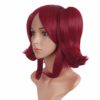 MapofBeauty Meilifang Kuroshitsuji Mey Rin Wine Red 2pcs Clip on Ponytail 40cm Party Costume Cosplay Wigs - Image 2