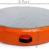 TRESTYA Round Inflatable Gym Mat Gymnastics Air Spot Blow Up Tumble Track Cushion Set with Electric Pump, Carrying Case, Repair Kit – Thick, Waterproof Floating Jump Pad - Image 8