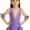 TiaoBug Girls Princess Trapeze Show Costume Halloween Circus Ringmaster Fancy Dress Up Cape Top with Skirt Wristband - Image 2