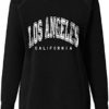 Womens Long Sleeve Tops, Long Sleeve Sweatshirts for Women LA Letter Printed Pullover Crew Neck Blouses Tops - Image 3