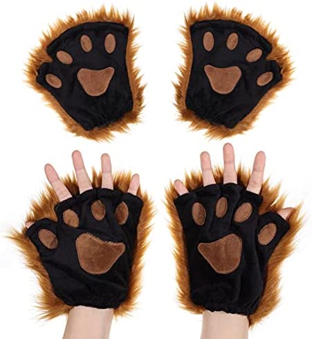 FRCOLOR Ears and Tail Set Plush Ears Headband Tail and Collar Paws Accessories Halloween Costume for Kids and Adults - Image 9