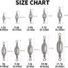 Hilitchi Brass Fishing Weights Inline Trolling Fishing Sinker with Inner Swivels - Image 3