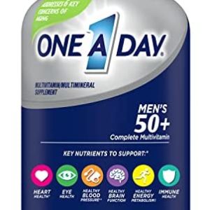 One A Day Men’s 50+ Healthy Advantage Multivitamin, Supplement with Vitamins A, C, E, B6, B12, Calcium and Vitamin D, 200 Count