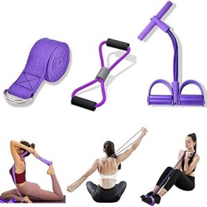 XBLDS Resistance Band, 8 Shaped Resistance Exercise Tube Band and Pedal Resistance Band Multi-Function Tension Rope for Stretching Slimming Mobility Training Yoga