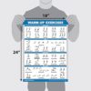 Palace Learning 3 Pack - Dumbbell Workouts + Stretching Exercises + Warm Up Exercises - Set of 3 Workout Charts (LAMINATED, 18” x 24”) - Image 2