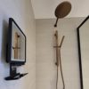 Beltruci Large Shower Mirror Fogless for Shaving with LED Lights, Razor Holder Hooks, Storage Shelf for Bathroom Accessories, Squeegee, Wall Mounted, Swivel Rotation, Splash Proof (Black) - Image 8