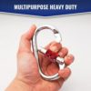 25kn Climbing Carabiner Clip - Heavy Duty O-Shape Steel Locking Caribeaner - UIAA / CE Certified Rock Climbing Gear - Strong Large Locking Oval Caribeener for Mountain Climbing - Image 2