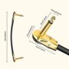 3 Pack Guitar Flat Patch Cables, 6 Inch Guitar Effect Pedal Cable, 1/4" TS Right Angle, Low Profile Pancake Design, Maximize Pedalboard Space - Image 6