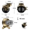 2 inch Antique Brass Ball Casters, Vintage Furniture Caster Wheels, Swivel Spherical Caster, Ball Casters Set of 4 for Furniture, Sofa, Coffee Table, Cabinet, Kitchen Cart - Image 2