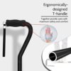 LIXIANG Folding Walking Cane Lightweight Adjustable Canes and Sturdy Offset Walking Sticks with Carrying Strap for Elderly Men and Women - Image 3