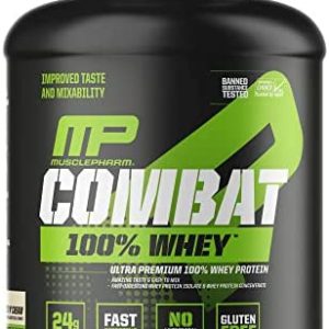 MusclePharm 100% Whey Protein, Muscle-Building Whey Protein Powder, Cookies 'N' Cream, 5 Pounds, 70 Servings