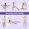 Resistance Bands Set with Reinforcing Rib: Sportneer Skin Friendly TPE Non-Latex Elastic Band with 3 Levels for Home Workout, Stretching, Yoga, Pilates and Physical Therapy, Beginner & Advanced Set - Image 8