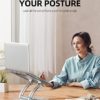 Nulaxy 360 Rotating Laptop Stand for Desk, Laptop Riser Adjustable Height and Angle, Foldable and Portable Travel Laptop Stand, Holds up to 22lbs, Fits All MacBook, Laptops - Image 4