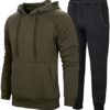 Cnebo Women's 2022 Two Piece Striped Outfits Two Piece Sweatsuit Pullover Hoodie Long Pants Hooded Jacket and Matching Pants - Image 3