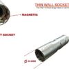 Masha Tools - 14mm Swivel Magnetic With Thin Wall Spark Plug Socket ,3/8 Inch Driver × 12 Inch Total Length ,12-Point Thin Wall Socket With Enhanced Magnetic Design for BMW,Mini,Nissan - Image 4