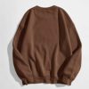 Oversized Sweatshirt for Women Casual Vintage Top Butterfly Print Drop Shoulder Pullover Long Sleeve Crew Neck Blouse - Image 4