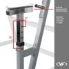Valor Fitness Bench Press and Squat Rack Combo Half Power Cage w/ Adjustable Spotter Arms - Image 5