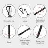 LIXIANG Folding Walking Cane Lightweight Adjustable Canes and Sturdy Offset Walking Sticks with Carrying Strap for Elderly Men and Women - Image 4