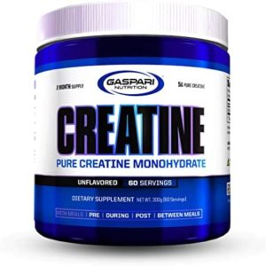 Gaspari Nutrition Pure Creatine Monohydrate, 5g of Pure Creatine, Boost Muscle and Size (Unflavored, 60 Servings)
