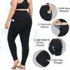 MOREFEEL Plus Size Leggings for Women with Pockets-Stretchy X-4XL Tummy Control High Waist Workout Black Yoga Pants - Image 5