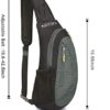 G4Free Sling Bags Men Shoulder Backpack Small Cross Body Chest Sling Backpack (Black-Grey) - Image 3