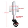 Skelang 2" Spring Loaded Gate Caster, Retractable 2-1/2" Swivel Gate Caster Wheel for Garden Wooden Gate, Yard Fence, Load Capacity 110 Lbs - Image 4