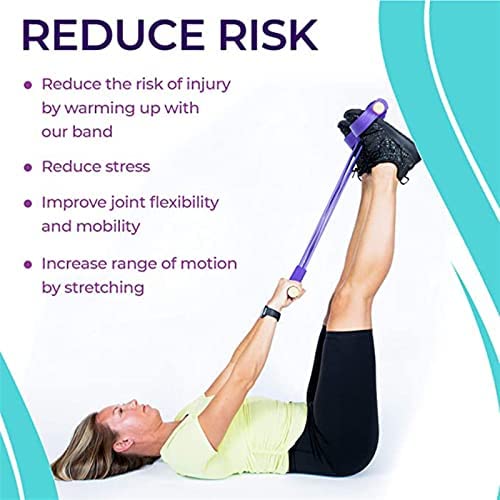 HYVET Workout Machine, Pedal Resistance Band Bodybuilding Extender Tension Band Yoga Stretching Massage Ball Trigger Point Fitness Hand Foot Pain (Color : Purple) - Image 4
