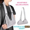 Reversible Medical Arm Sling Support for Men & Women, Arm Sling Immobilizer for Shoulder Injury, Rotator Cuff Surgery ,Elbow Injury Wrist Injury, Aluminum Sheet Support, Breathable, Adjustable Fit 18-24in Elbow-to-Shoulder Spacing, Unisex Gray - Image 2