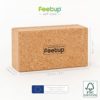 FeetUp The Cork Yoga Block - Ideal for Yoga, Pilates, Meditation, Fitness & Gym - 100% Natural Cork | Vegan, Non-Slip Grip Organic Texture - Image 2
