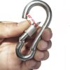 YCLOVE 4 PCS 3" Carabiner Hooks Clips Hammock Locking Carabiner Heavy Duty 500LBS Screw Spring-Loaded Gate Snap Gear Clip Utility Hooks Backpack Hanging Buckle for Camping Hiking Fishing Sliver Color - Image 6