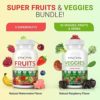 Fruits and Veggies Supplement - Fruits and Veggies Gummies (120 Chews), 9 Superfruits & 30 Veggies, Fruit & Herbs, Fruit and Vegetable Vitamins, Non-GMO, Pectin-Based, Gluten-Free, No More Capsules - Image 4