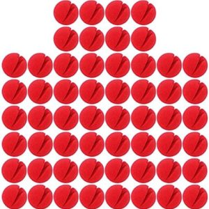 TIHOOD 50PCS Red Foam Clown Noses Novelty Foam Clown Noses for Halloween Christmas Costume Party