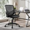 Office Chair, Desk Chair Mid Back Computer Chair Ergonomic Office Chair Mesh Computer Desk Chair with Lumbar Support Armrest, Executive Height Adjustable Swivel Task Chair for Women Adults - Image 2