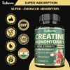 150 Capsules - 13in1 Creatine Monohydrate Blended Capsule 9000mg with Cranberry, Dandelion, Uva Ursi, Ashwagandha, Horny Goat Weed & More - Muscle, Energy, Athletic Performance Support - Image 6