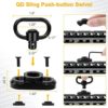 welltop Rifle Sling, Quick Adjust 2 Point Sling with QD Sling Swivels Quick Release Push Button Sling Attachment, 2 PCS QD Sling Mount for Mlok Rail, Two Point Rifle Strap with D Ring Loop for Hunting - Image 4