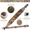 HUNTPAL Classic Style Camo Gun Shotgun Rifle Sling with Removable Metal Swivels and Thumb Loop, Universal Heavy Duty Durable Stretch Shoulder Padded Rifle Shotgun Camouflage Strap with Length Adjuster - Image 2