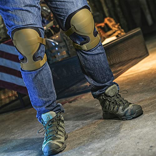 EMERSONGEAR Tactical Knee Pads Combat Knee Cap Protector Paintball Airsoft Military Army Battle Hunting Knee-Pads Fully upgraded version(DE), One Size - Image 5