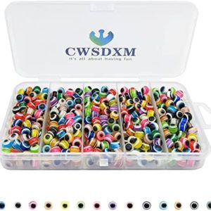 CWSDXM Round Fishing Rig Beads 6mm, 8mm Mixture Fishing Beads Bait Eggs Kits for All Sort Fishing Rigs Saltwater/Freshwater