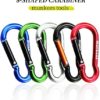 munkees 2-Pack 8-Shaped Carabiner Clips Keychain, Spring Snap Caribeener, Aluminum Buckle Hook Accessories - Image 2